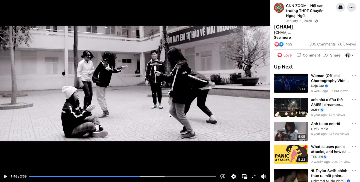 Me (sitting, wearing a beanie) joining as an extra for our promotional video